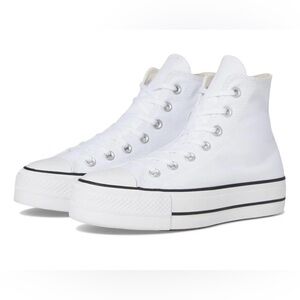Authentic Converse Chuck Taylor All Star High-Top Platform Sneakers | White